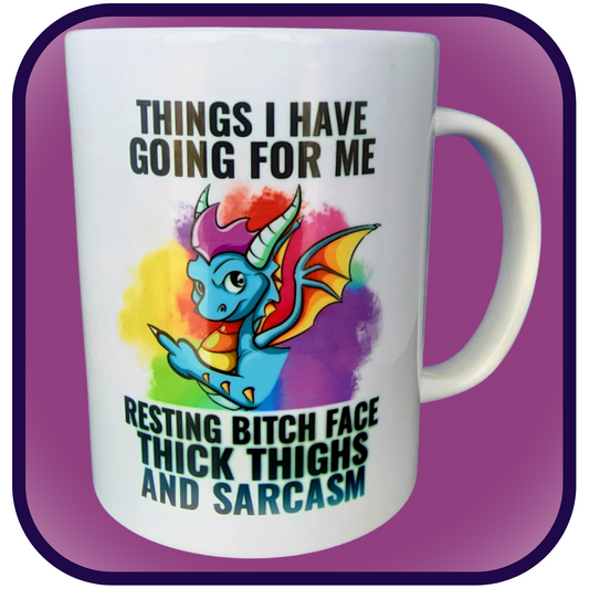 Dragon: Things I have Going For Me - 15oz Ceramic Coffee Mug